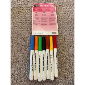 Stampin Up Kids Temporary Body Markers Tattoo Kit 1 & 2 12 Colors Plus Stencils